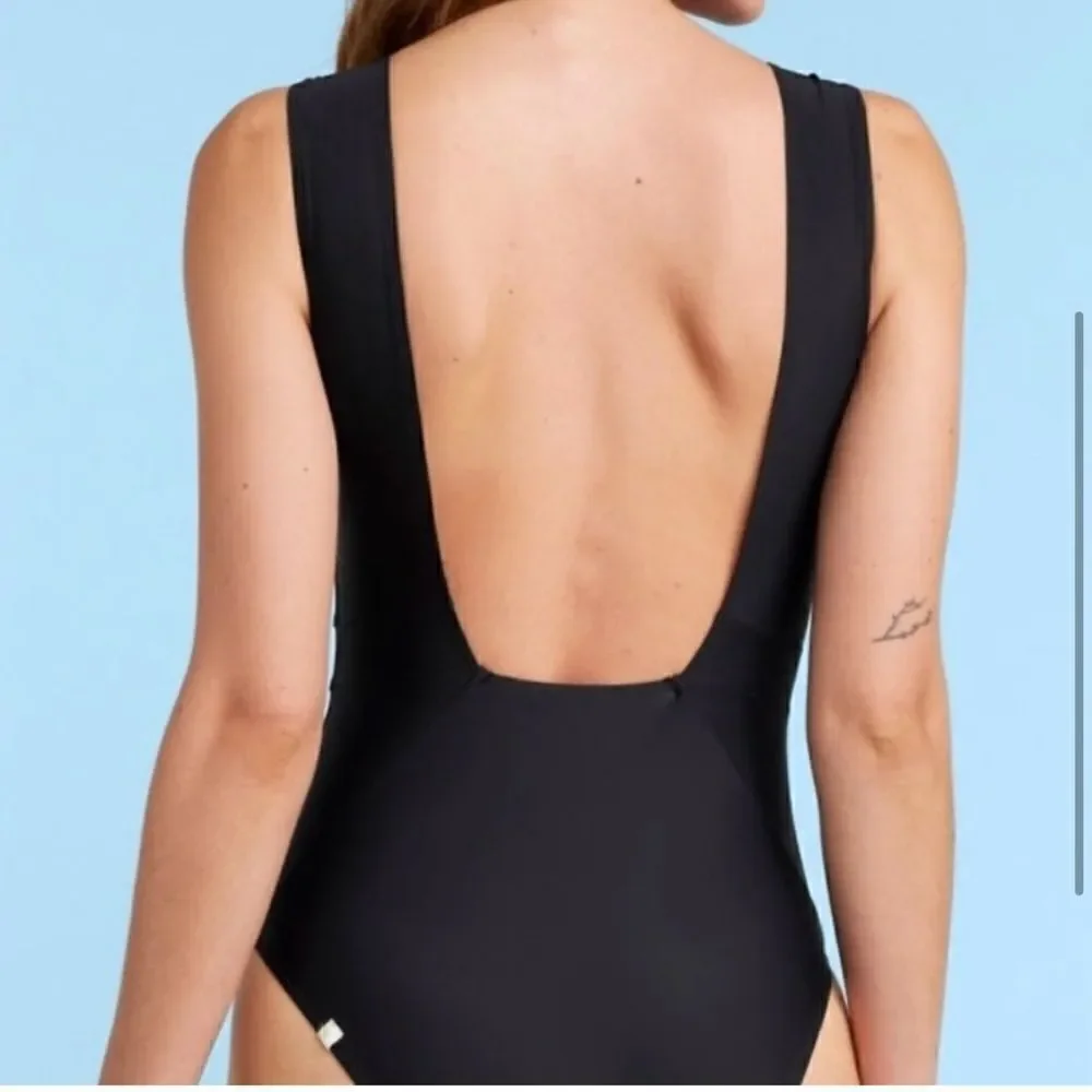 Summersalt The Ruched Backflip Swimsuit Black